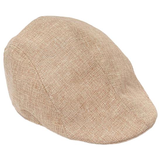 

Hat Comfortable Solid Color Flax Breathable Peaked Cap for Daily Life бежевый