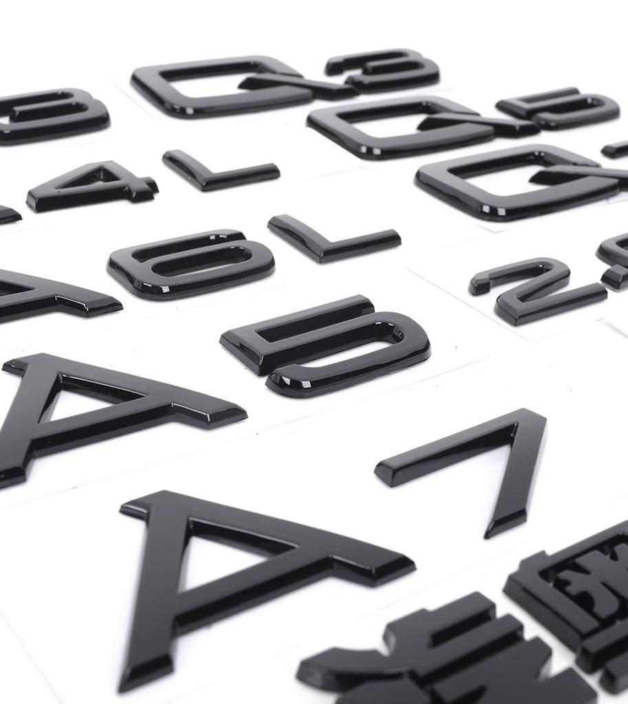 AAXP1 For A1 A3 A4 A5 A6 A7 A8 Q2 Q3 Q4 Q5 Q6 Q7 Q8 Letters Emblem Car Rear Boot Trunk Badge Sticker Decals 3D ABS Accessories