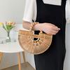 Internet Celebrity Summer Woven Bag 2025 Mori Girls Fashion Hollow Large Capacity Pearl Small Fragrant Wind Handbag Tide