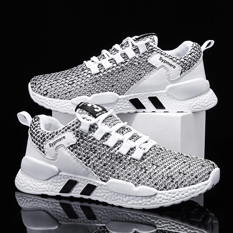 Cut-out single mesh shoes men's shoes casual mesh sneakers 2025 summer flat mesh light running shoes