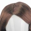 Anime Wig for Women And Girls Brown Double Ponytail Braid Synthetic Fiber Hair with Blue Ribbon Cosplay Party Gift