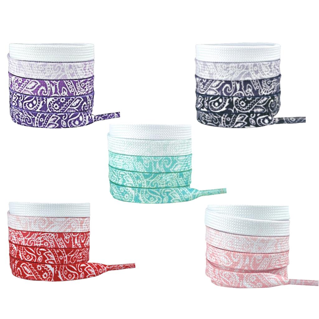 Gradient Cashew Flower Shoe Laces Colored Shoelaces For Sneakers Adult And Kids Shoelace Flat Shoestrings 100cm