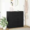 VidaXL Buffet with Drawers Black Oak 100.5x35x98.5 Cm Engineered Wood, Storage Furniture, Buffet, Entrance Furniture, Furniture 3328454