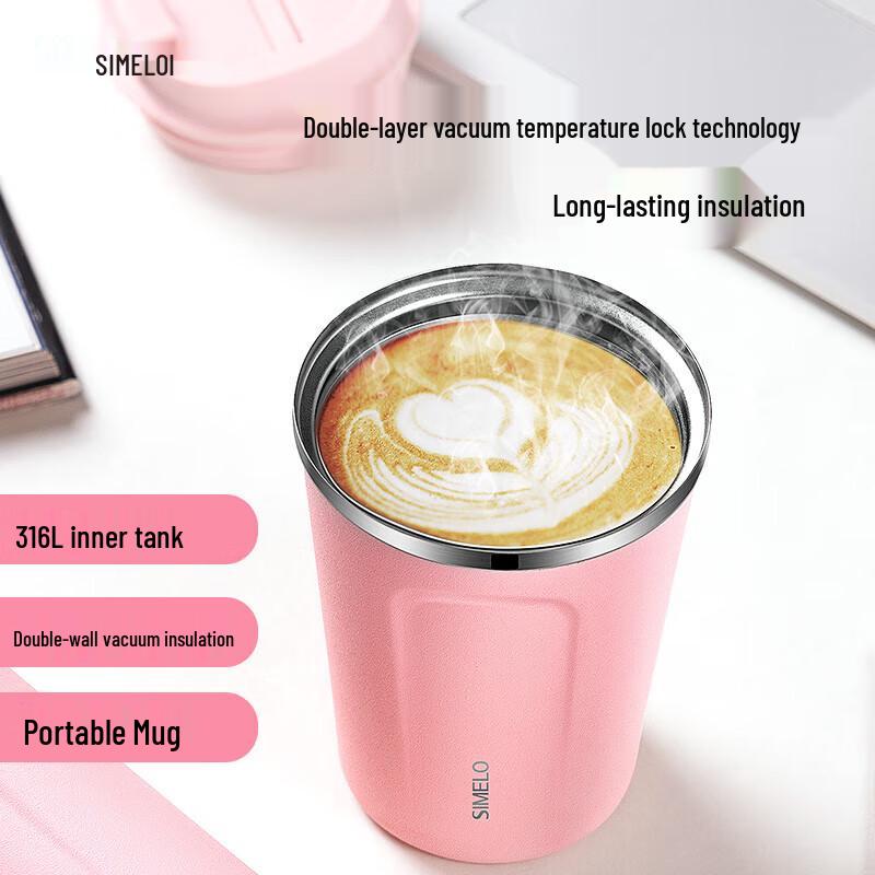 SIMELO Stainless Steel Insulated Travel Coffee Mug