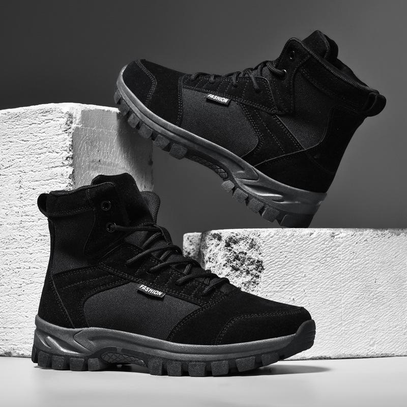 New High-top Outdoor Military Boots Desert Boots Hiking Shoes Mountaineering Boots Martin Boots Anti-skid Combat Training Boots Wholesale