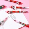 48Pcs Creative Cartoon Christmas Acrylic Patch Press Pen Cute Shape Neutral Pen High-value Gift Pen 0.5mm Black Back To School Season
