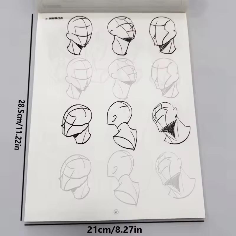 Manga Figure Structure Dynamic Pose Tracing Workbook - Anime Character Anatomy Action Sketching Practice Book for Beginners
