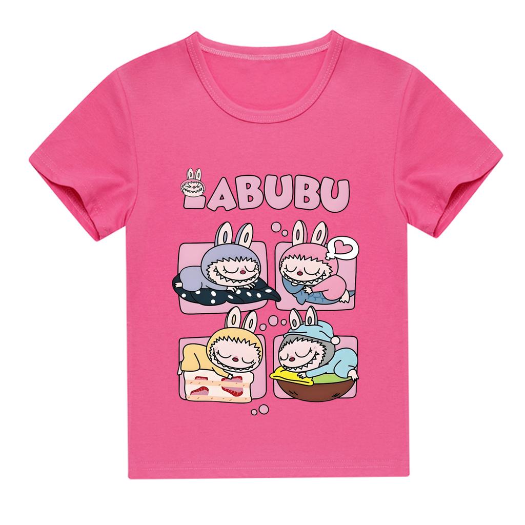 Kinder 2D T-Shirt Labubu T-Shirt Kinder Kurzarm