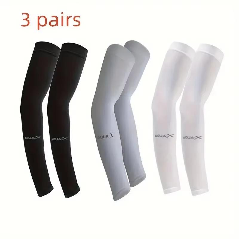 Sunscreen Ice Sleeves UV Resistant Summer Outdoor Sleeves Simple Solid Color Arm Protection Ice Silk Sleeves Long Pattern