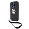 Etui Dkny Handledsband Lagerlogotyp För Iphone 15 Pro, Svart