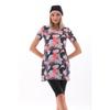 Two-piece Beach Style Printed Suit Muslim Women's Modest Seaside Swimsuit Short-sleeved Half-covered Swimsuit Beachwear Burkini Large Size Swimsuit