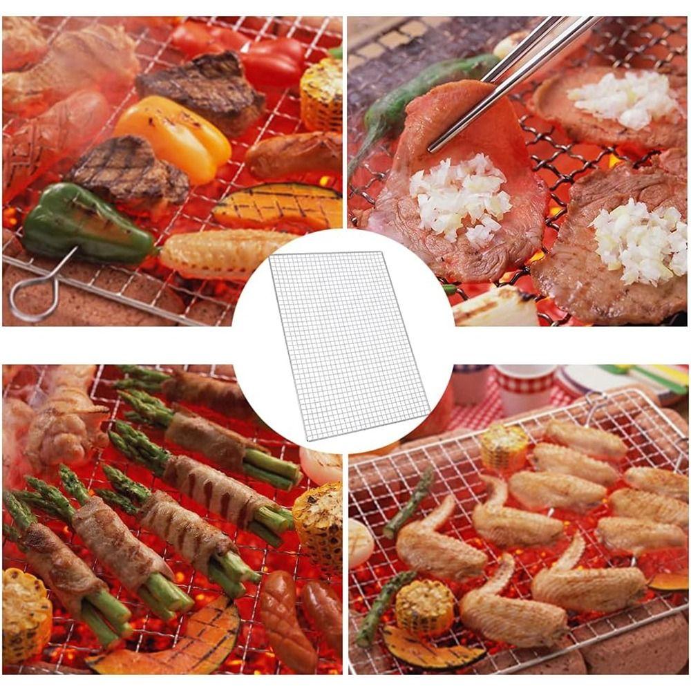 Opakovaně použitelný rošt na grilování Nerezový rošt na pečení a chlazení Rošt na dřevo Venkovní grilovací pec