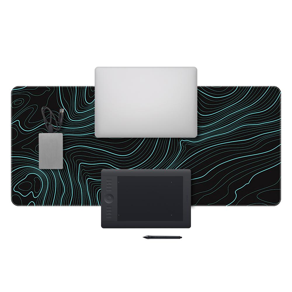 Non-slip Keyboard Pad 31.5x11.81 Inches Big Keyboard Pad Foldable Rubber Base Mouse Pad Large Game Mouse Pad For Computer Helper