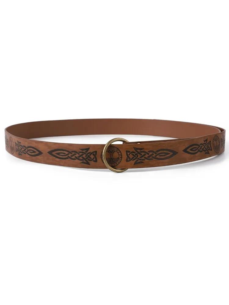 Men's  Knight Belt Embossed PU Leather  Belt