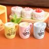 4pcs Cartoon Puppy Coffee Cups Miniatures, Doll Food Props Accessories, Micro Landscape DIY Craft Decoration