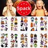 10Pcspack Halloween Tattoo Stickers Horror Lips Bat Pumpkin Candy Funny Tattoos Temporary Sticker Waterproof Gift Toy