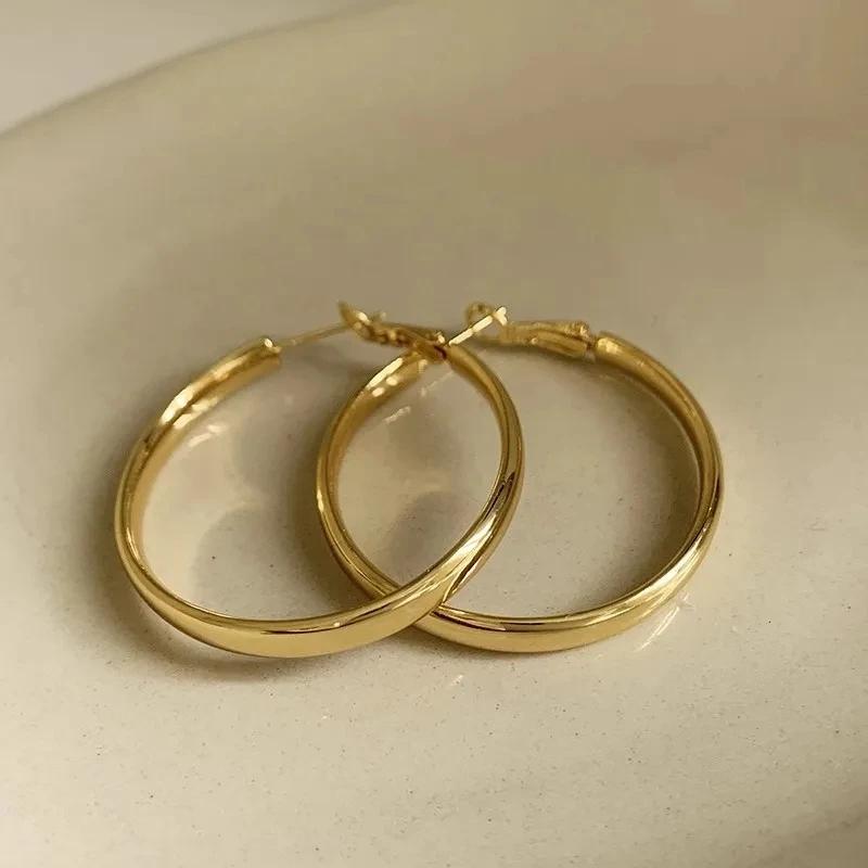 Metal Punk Style Oversized Large Hoop Earrings Twisted Big Circle Round Loop Earrings for Women Exaggerate Party Jewelry Gifts
