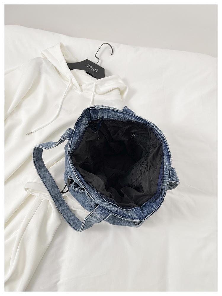 Koreanischer Stil Große Kapazität Denim Schulter-Tragetasche - Neue Mode 2026
