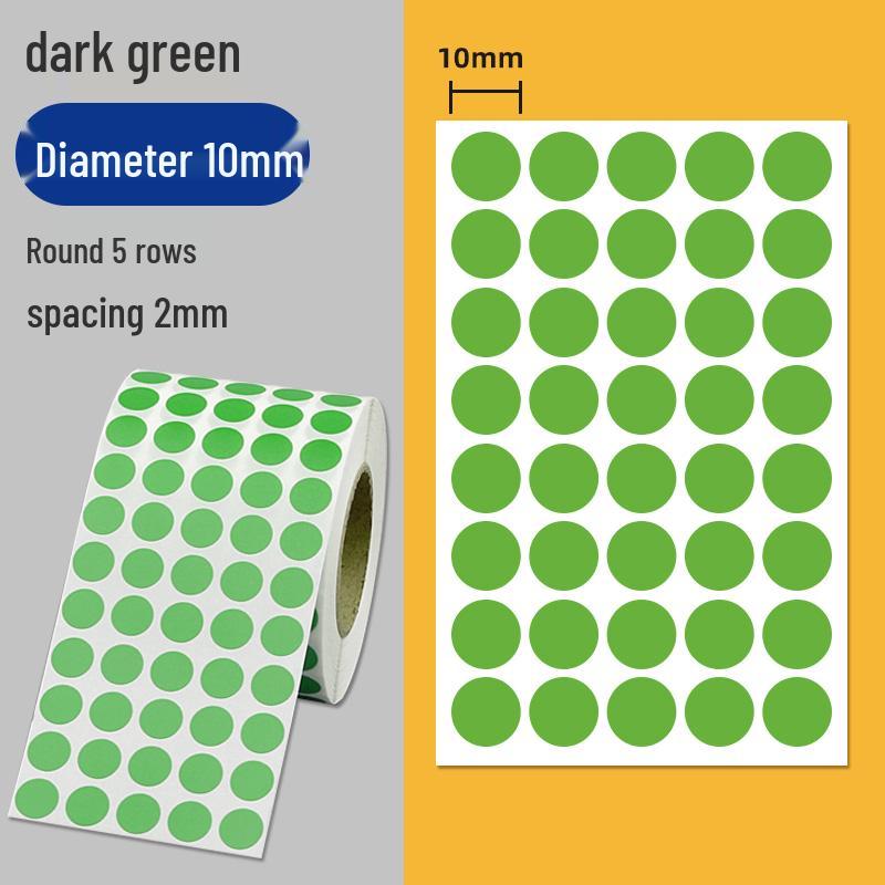 Colorful Self-Adhesive Round Dot Stickers - Writable Small Paper Labels