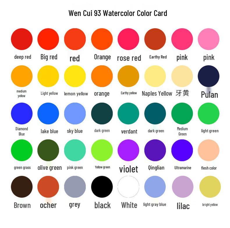 Wencui 40-Color Finger Painting Gouache Watercolors for Kids