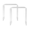 Acrylic End Table, 2 Pcs C-Shaped Lucite Side Tables, Clear Acrylic Side Table for Drink, Food, Snack Used In Living Room, Bedroom, and Study