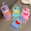 Custodia Mostro Peluche Morbido Divertente Coreana Per iPhone 17 Pro Max Custodia 16 15 14  13 12 11 Ragazza Carina Invernale Calda Copertura Pelliccia Morbida Coque