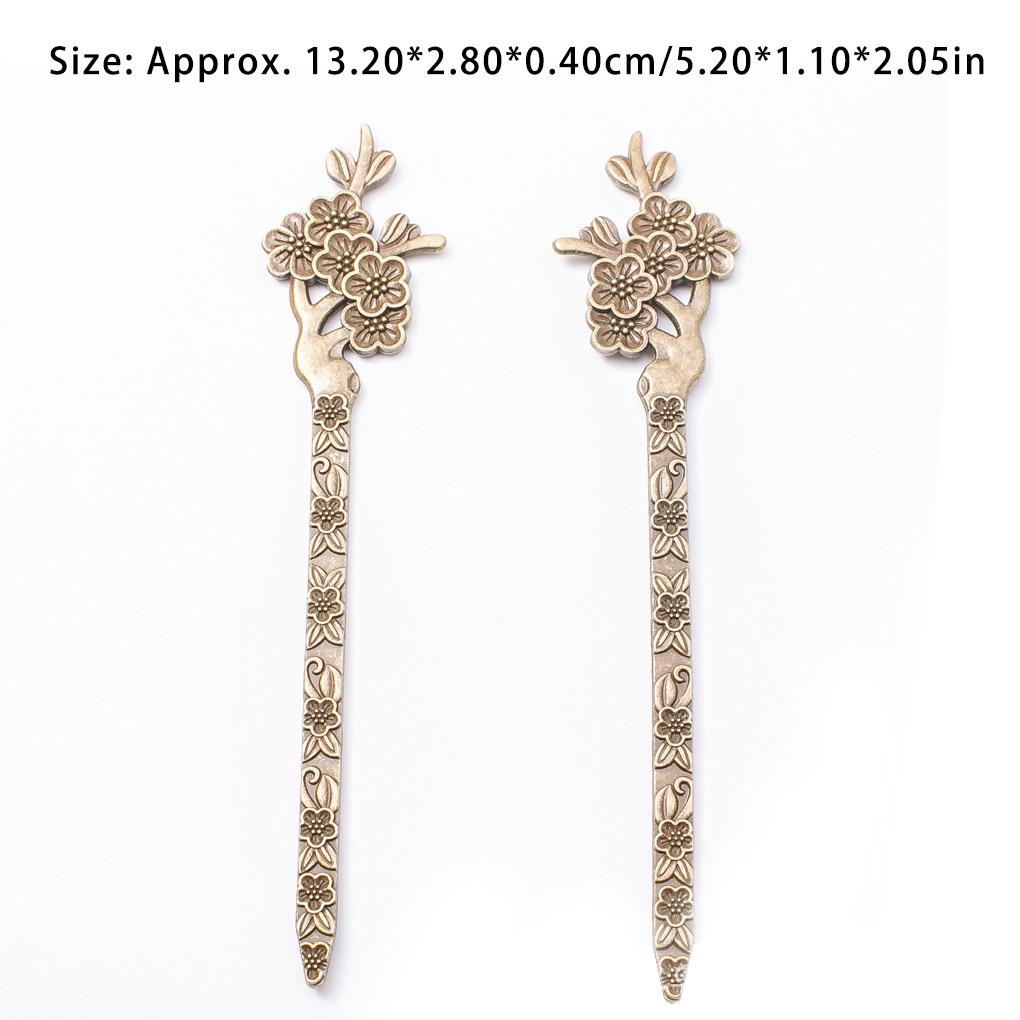 Alloy Hairpin Tools Book Crafts Art Styling Retro Lines Decorative DIY Antique Clip for Travel Readers Literature Fans