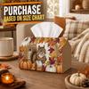 1pc Rustic Wild Nature Tissue Box - Multi-functional Napkin Box, Two Sizes Available Made of Durable Polyester, Decorated with Squirrel Acorn Fern Squ
