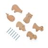 1piece/12pcs/6pcs Cute Animal Shape Drawer Pull Cabinet Handle Round Wood Knobs Decorative Wooden Drawer Pulls Durable
