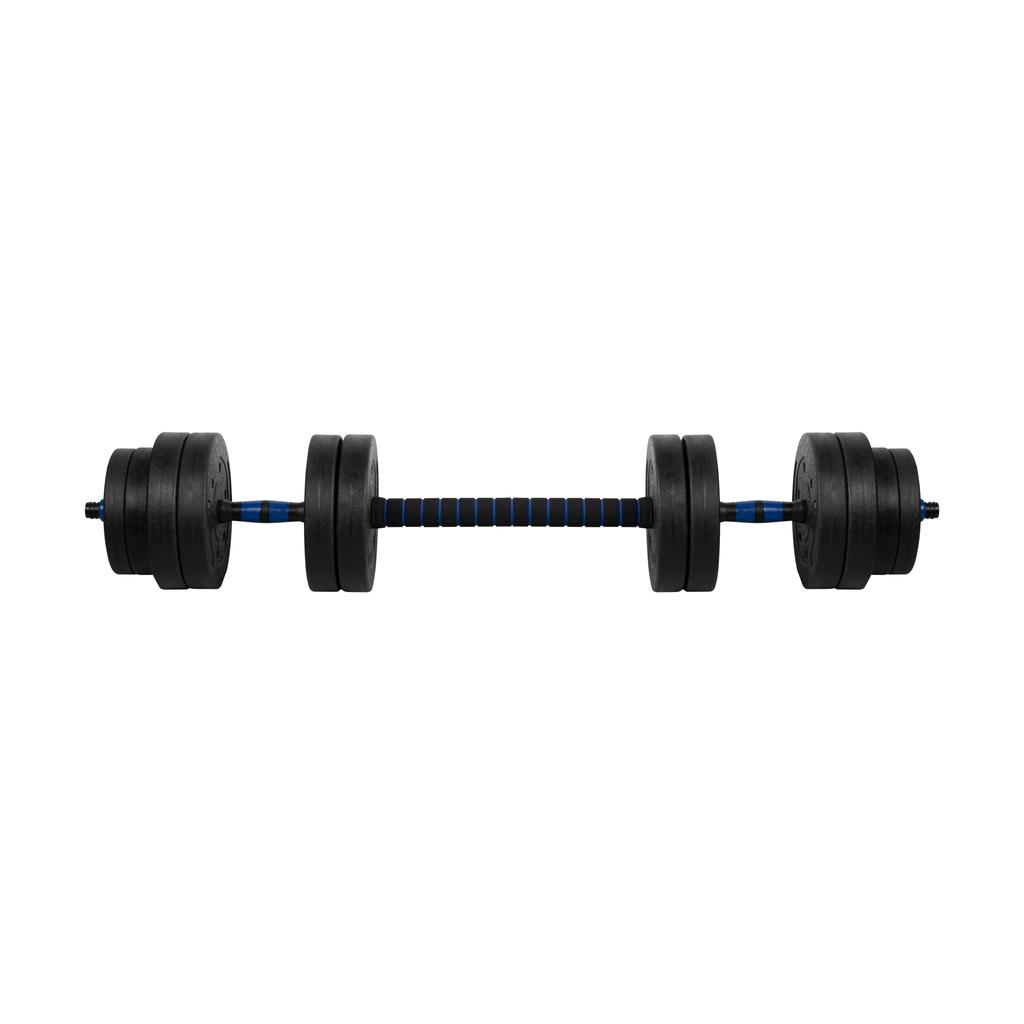 Bituminous Adjustable Dumbbell 1X20Kg For Exercises With Weight Bar And Connector Rebel