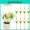 16pcs Serviette Buds Flower Plastic Holder Napkin Holders Table Arrangements