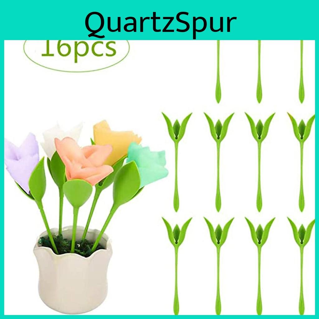16pcs Serviette Buds Flower Plastic Holder Napkin Holders Table Arrangements