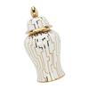 Ceramic Ginger Jar Temple Storage Desktop with Lid Flower Pot Vase for Decoration