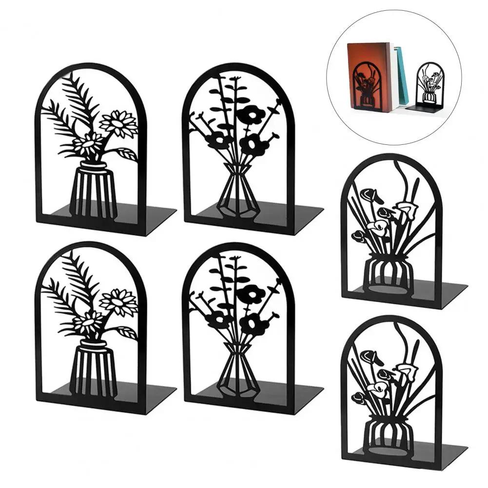 2 Rose Black Bookcase Tree of Knowledge Heavy Duty Bookcase Hollow Iron Bookcase Office Stand Shelf Shelf Home Desk Writing Desk