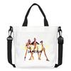 KPop Demon Hunters Shoulder Bag Kawaii Cartoon Handbag Large Capacity Crossbody Fashion Portable Canvas Storage Bags Gift Kid Friendly Entertaining