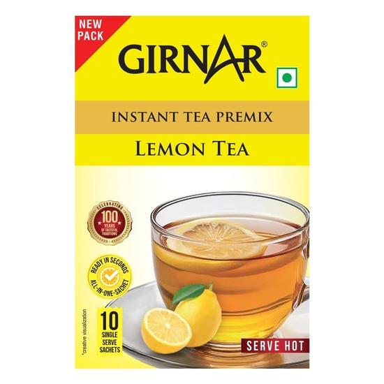 Гранулы черного чая Girnar Instant Premix с лимоном(10 пакетиков), 10 грамм