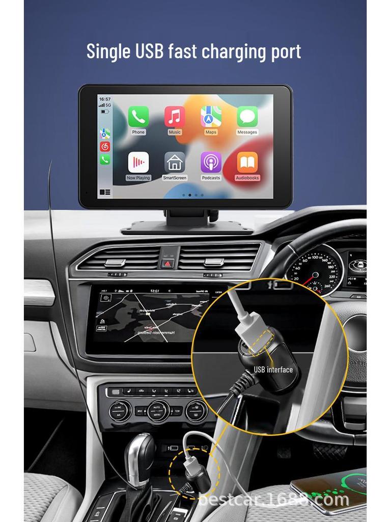 7-Inch Wireless CarPlay Screen with Bluetooth, MP5, HD, and AHD Reversing Camera