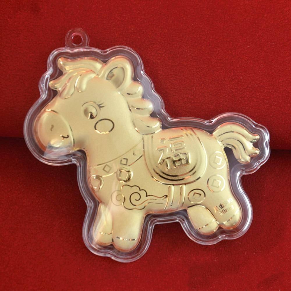 Creative Golden Horse Accessories Year of Horse Mascot Dolls Gold Pony Keychain Accessories Cute Chinese Style