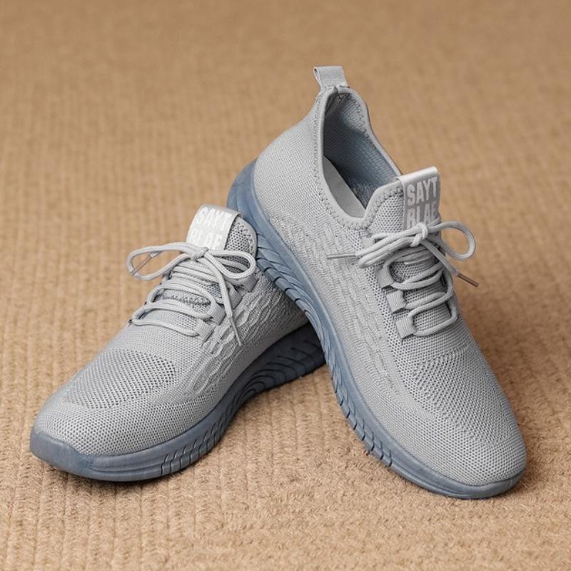 Summer Men's Casual Sneakers Mesh Breathable Lightweight Running Shoes Comfortable Hollow Soft Bottom Running Shoes Zapatillas