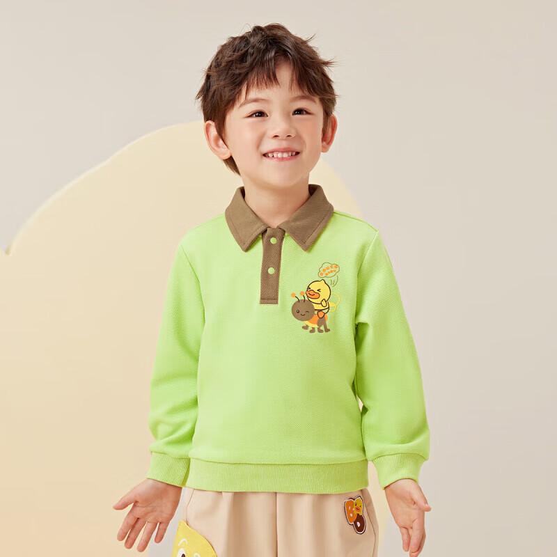 B.Duck Boys  Cartoon Lapel Sweatshirt 100