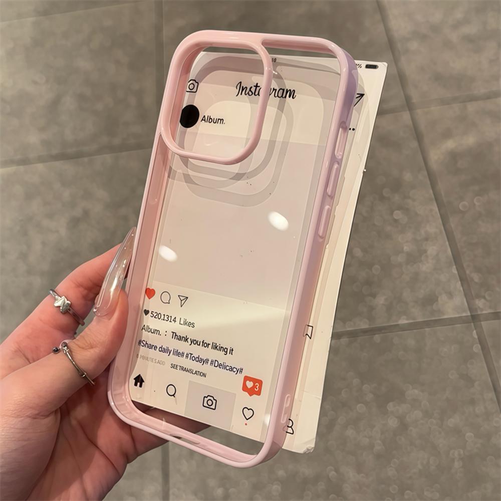 Luxury Clear Candy Color Case  For iPhone 17 Air 16 15 14 13 12 Pro Max Plus Clear Acrylic Bumper Protection Cases Cover