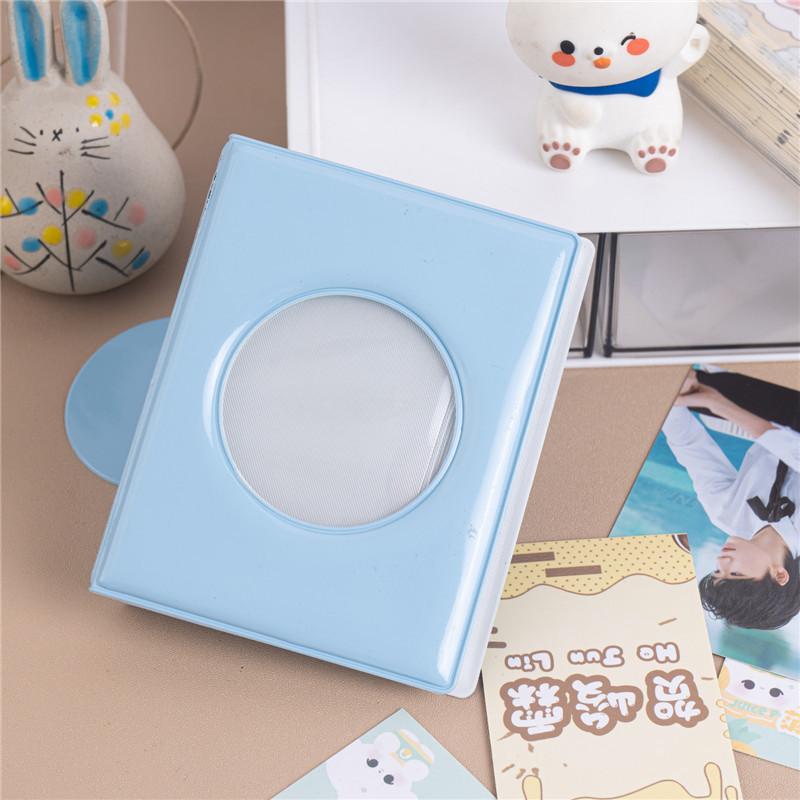 Heart Shaped Hollow Mirror Plate 3-inch Single Grid Polaroid Photo Album Idol Album Small Card Storage Album