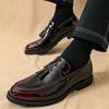 Luxury Designer New Glossy Tassels Patent Leather Casual Business Shoes For Men Slip on Loafter Formal Wedding Dress Homecoming