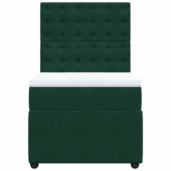 Maison Exclusive - Sommier à lattes de lit avec matelas Vert foncé 90x190 cm