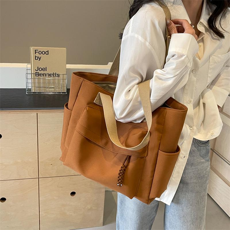 Canvas Bag Women's Shoulder Bag Large Capacity Commuter Tote Bag