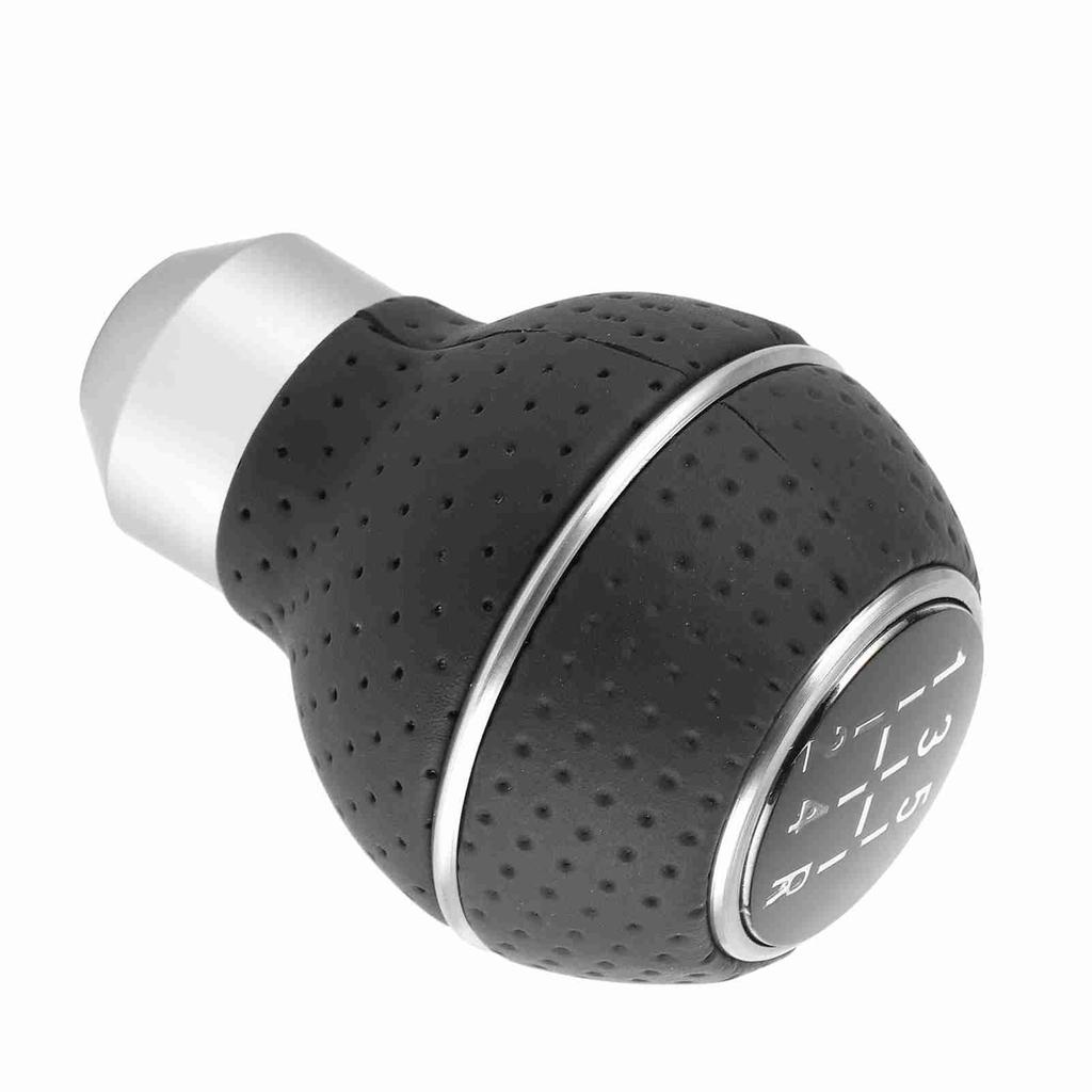 5 Speed Gear Shift Knob Stick Aluminium Alloy and Leather Manual Automobiles Accessory