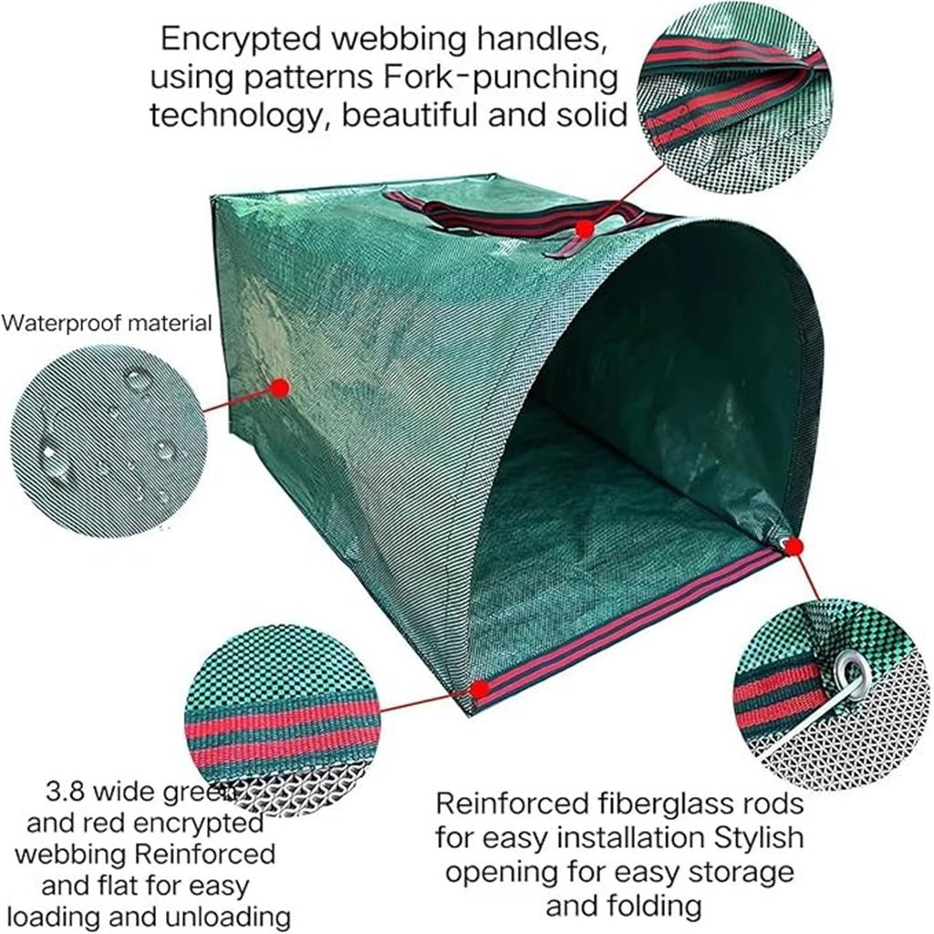 Garden Leaf & Garbage Collection Bag – Semi-Circular Dustpan Compatible, Leaf Storage and Outdoor Cleaning Bag