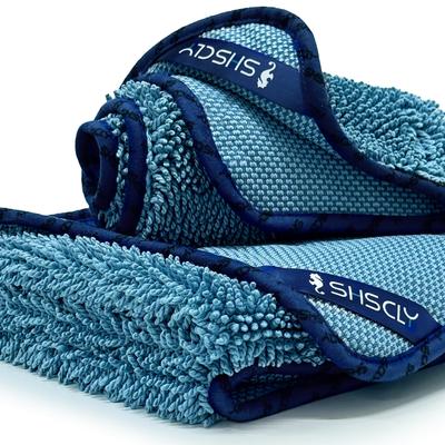 SHSCLY Microfiber Car Wash Towel, Pro Super Absorbent Drying Cloth, Thick Big Twisted Pile Loop, T30 Rich Pile 50x70cm + 30x50cm Set