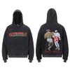 Sweat à capuche imprimé Ange Saint Michel Hommes Femmes Streetwear Américain Sweat-shirt à enfiler délavé Coupe décontractée ample