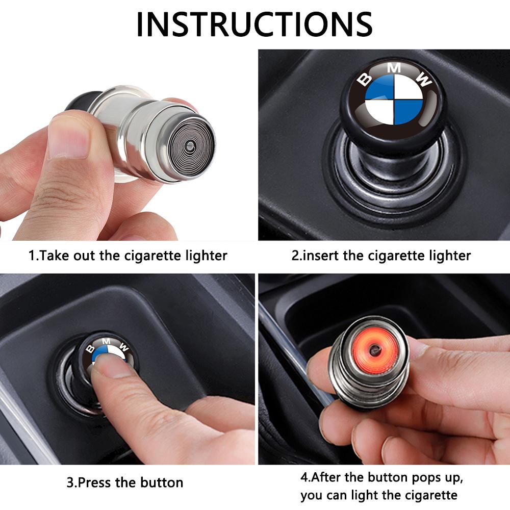 12V Universal Car Cigarette Lighter Portable Front Cigarette Lighter Accessory For Bmw M E46 E90 E36 G20 E60 F30 F10 E39 F20 E87 FI5